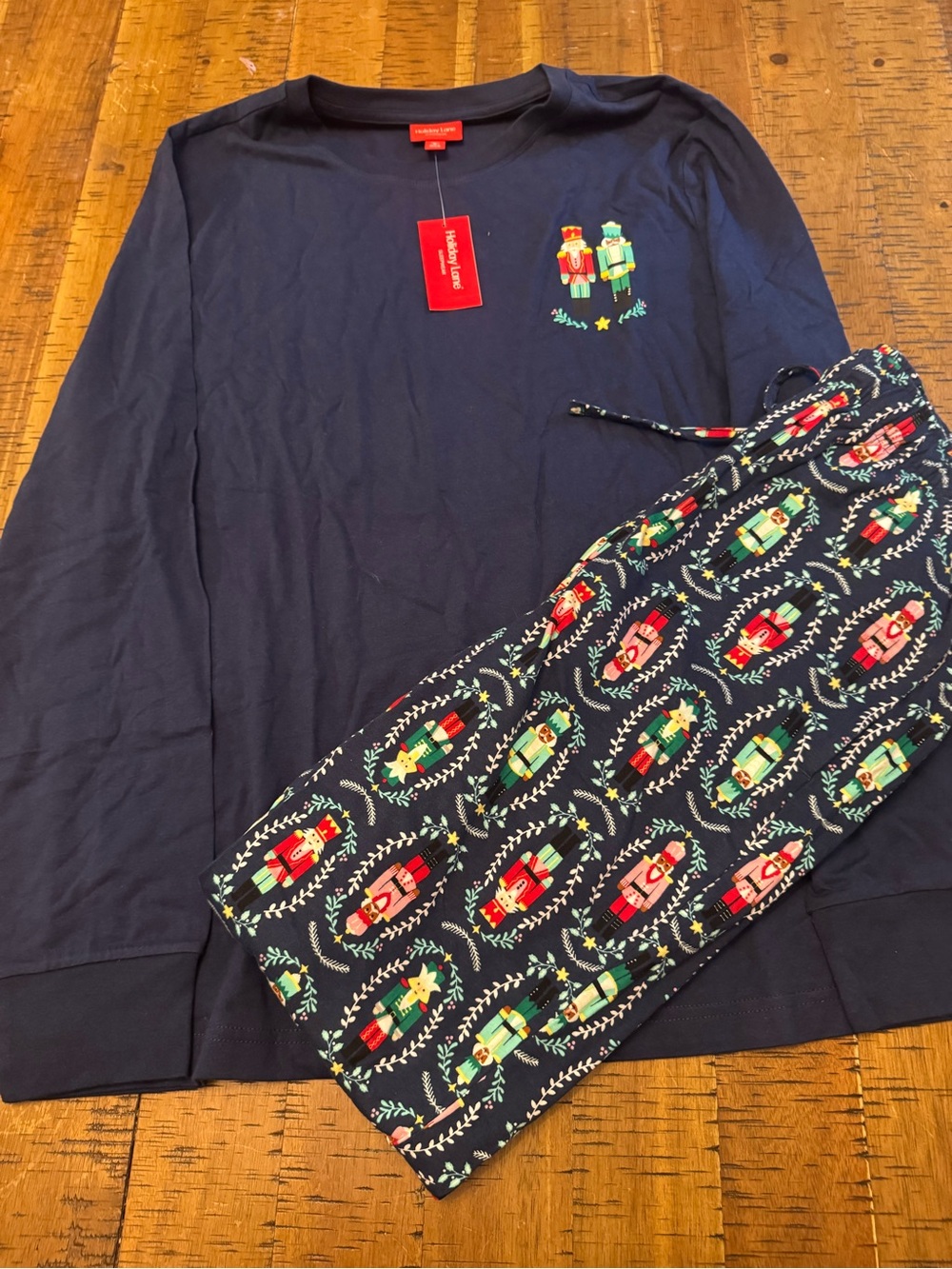 Medium Navy Nutcracker Pajama Set for Men